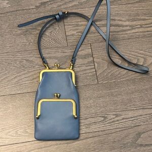 Blue coach mini crossbody